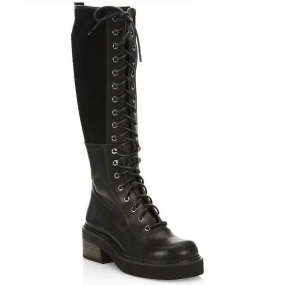 See By Chloe Katerina Leather Combat Boots - Picture 10 of 13
